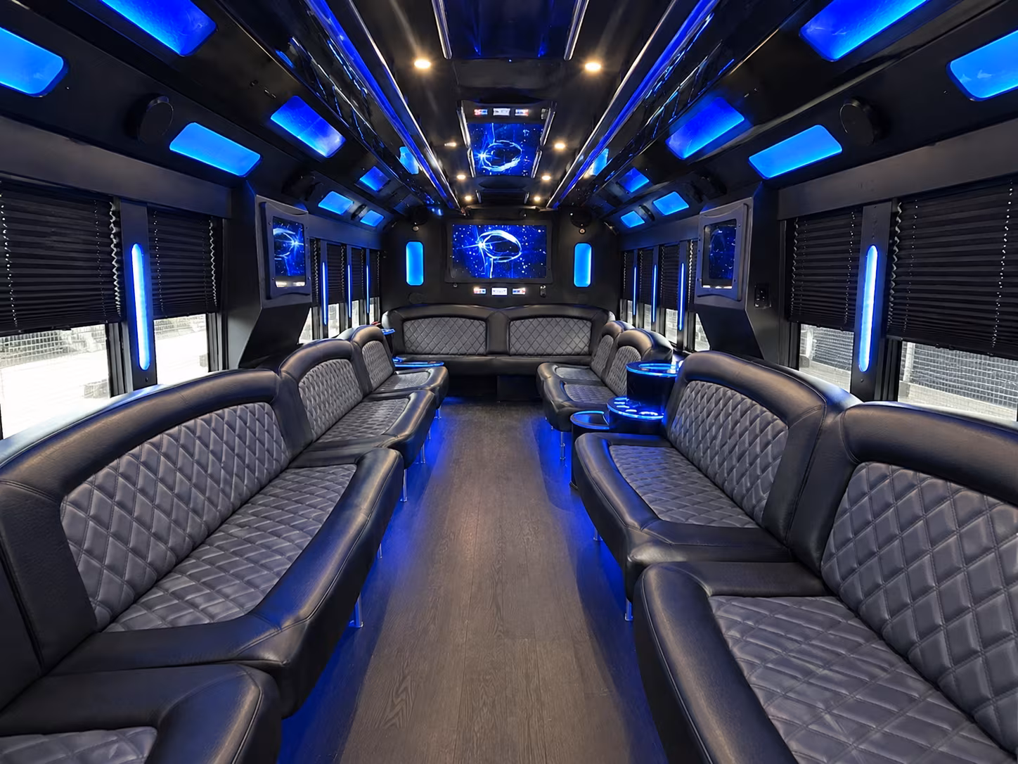 Houston Birthday, Sweet 16, & Quinceañera Transportation party bus exterior