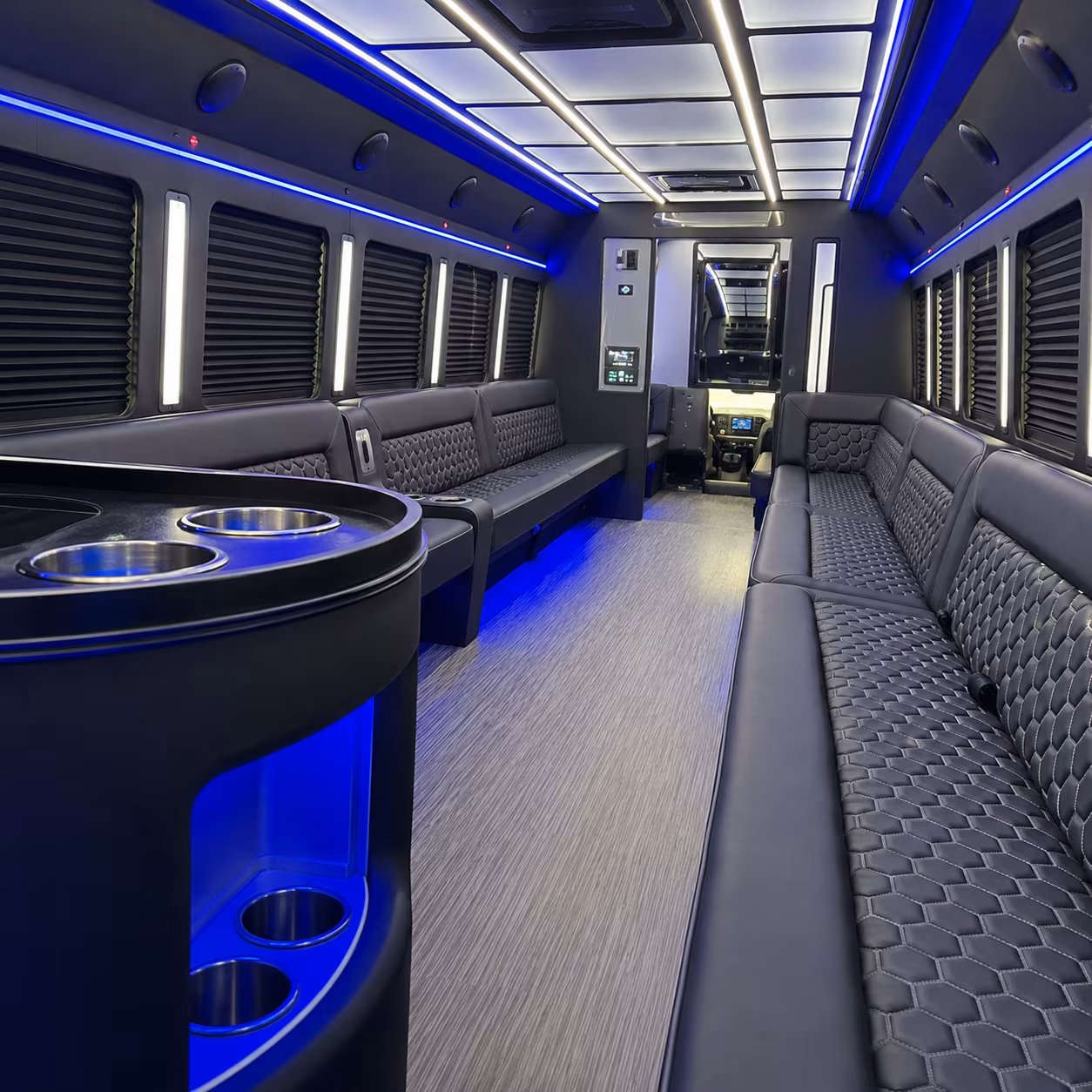 Houston Private Event Transportation party bus exterior