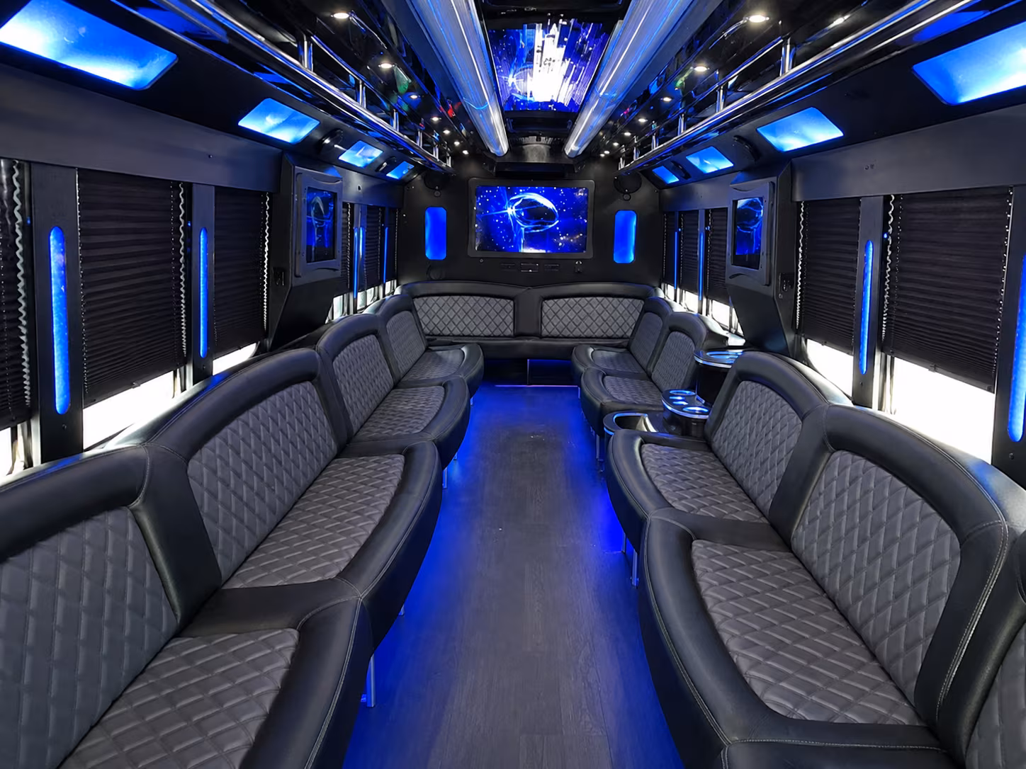 Houston Private Event Transportation party bus exterior