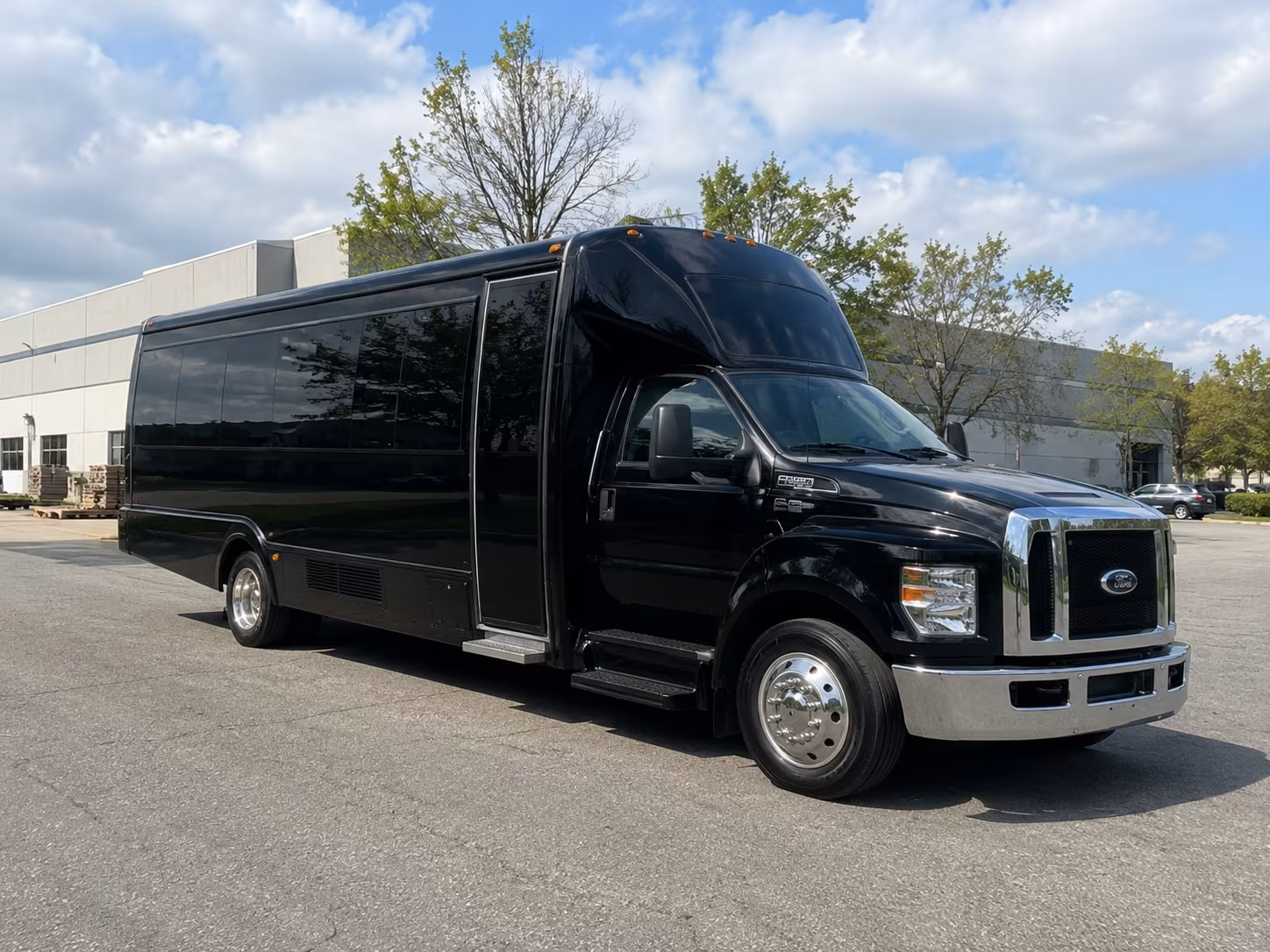 Houston Private Event Transportation party bus exterior