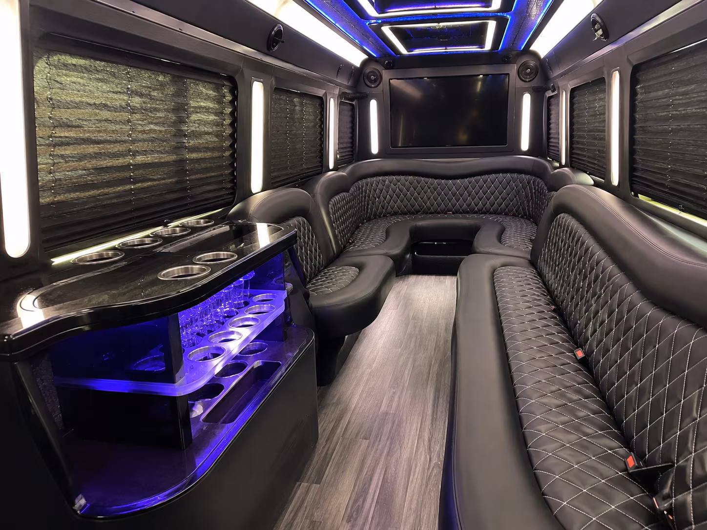 Houston Private Event Transportation party bus exterior