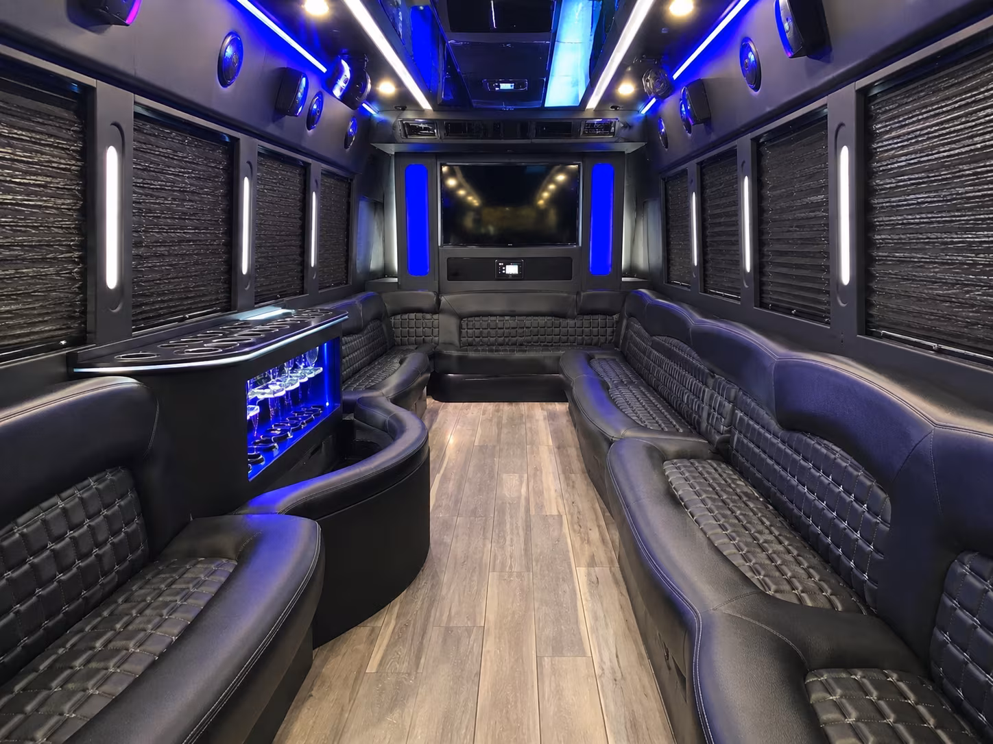 Houston Prom & Homecoming Transportation party bus exterior