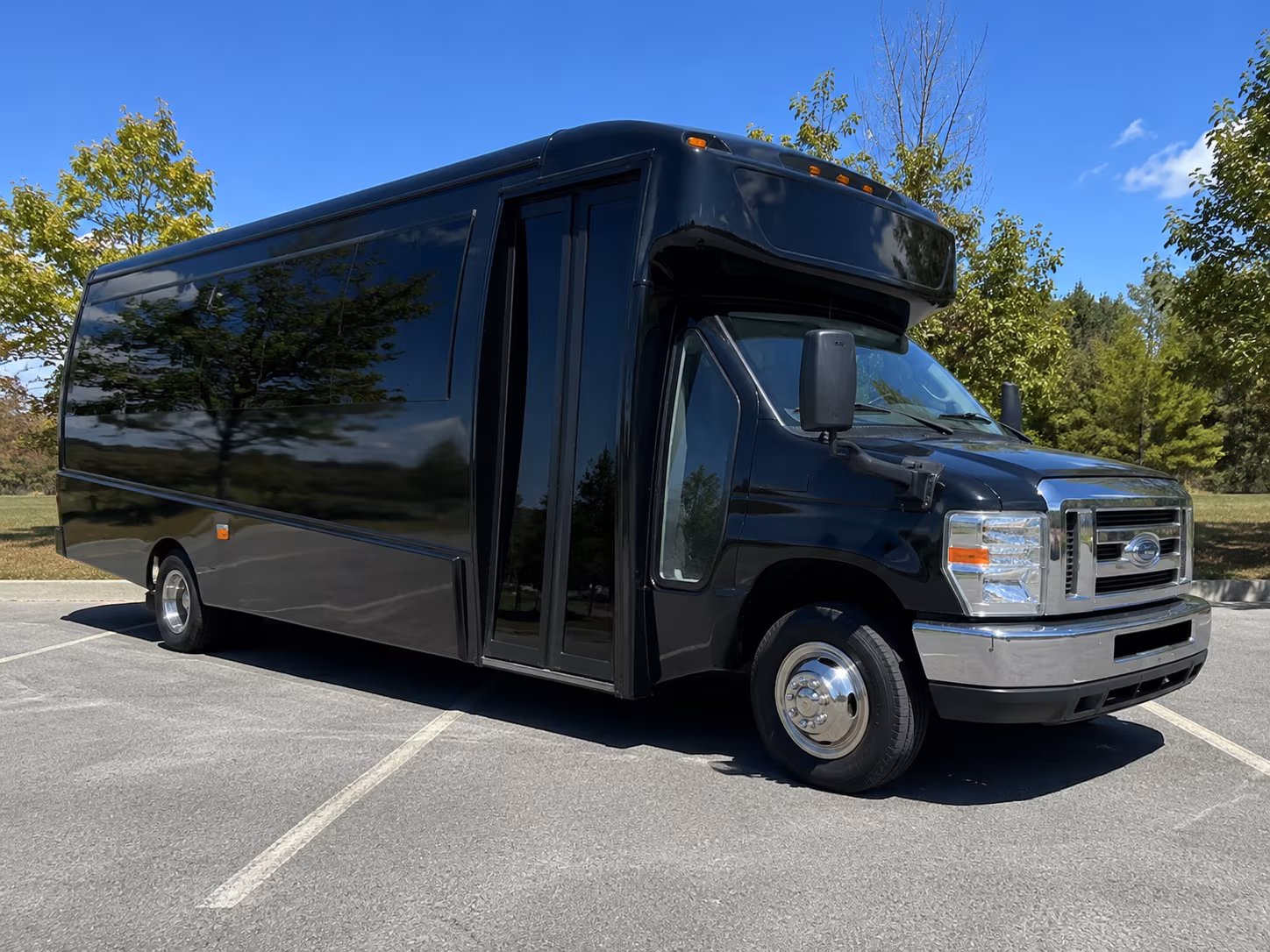 Houston School Event Transportation party bus exterior