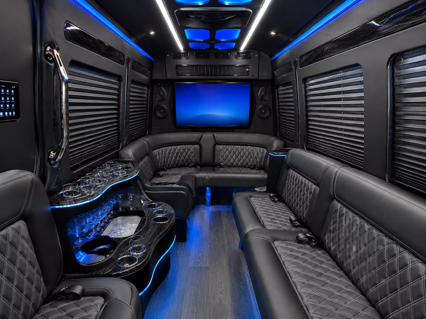 Houston School Event Transportation party bus exterior