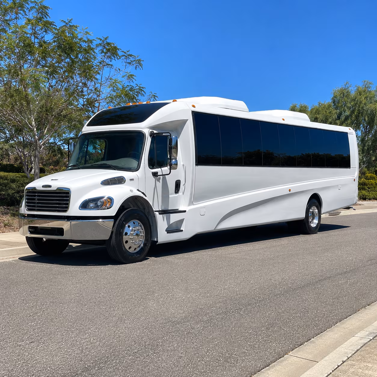Houston School Event Transportation party bus exterior