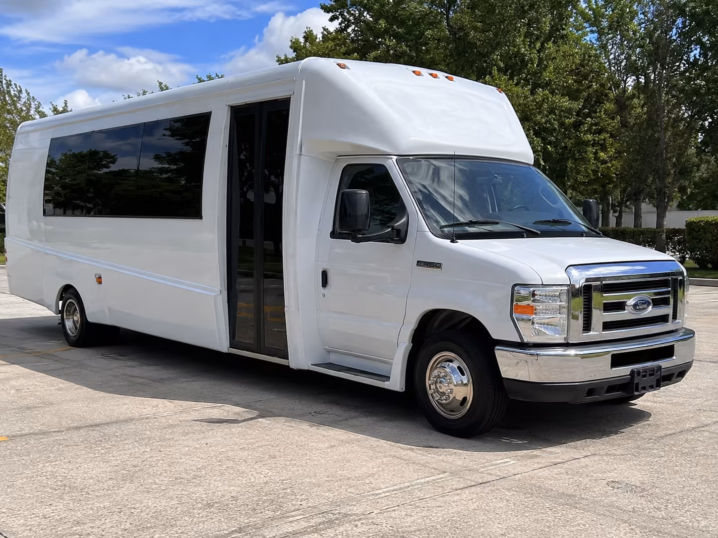Houston Sporting Event Transportation party bus exterior