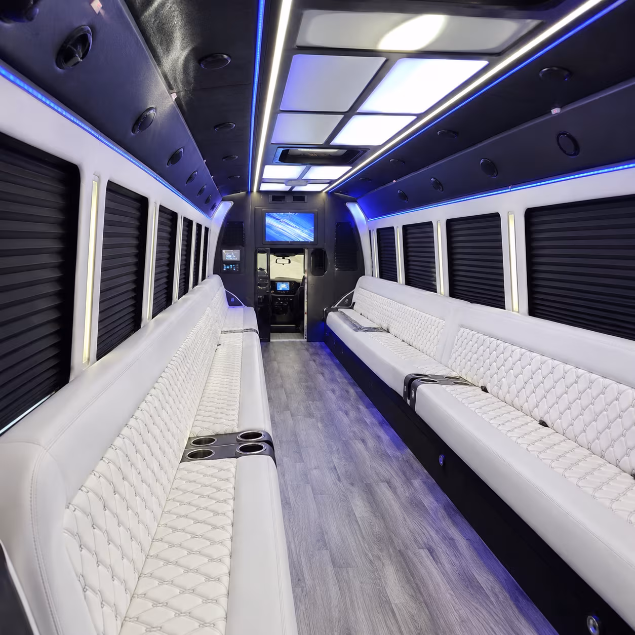Houston Wedding Transportation party bus exterior