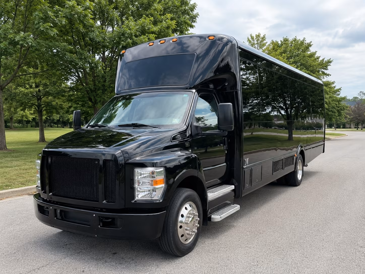 Houston Wedding Transportation party bus exterior