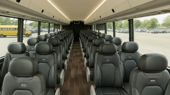 Interior of Charter Bus Company Houston's 28 Passenger Minibus in Houston