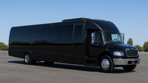 Exterior of Charter Bus Company Conroe's 30 Passenger Party Bus in Conroe
