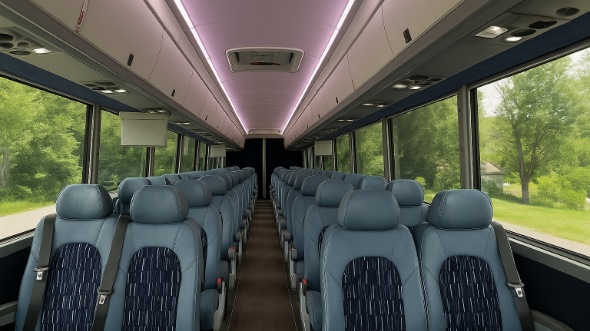 Interior of Charter Bus Company Houston's 35 Passenger Minibus in Houston