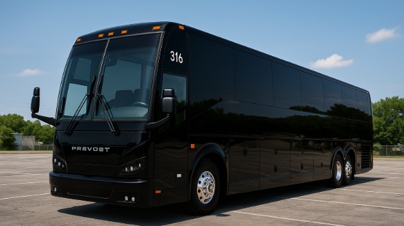 Exterior of Charter Bus Company Galveston's 40 Passenger Party Bus in Galveston