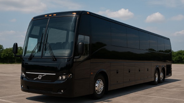 Exterior of Charter Bus Company Sugar Land's 50 Passenger Party Bus in Sugar Land