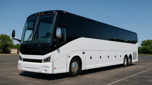 Exterior of Charter Bus Company Houston's 54 Passenger Charter Bus in Houston